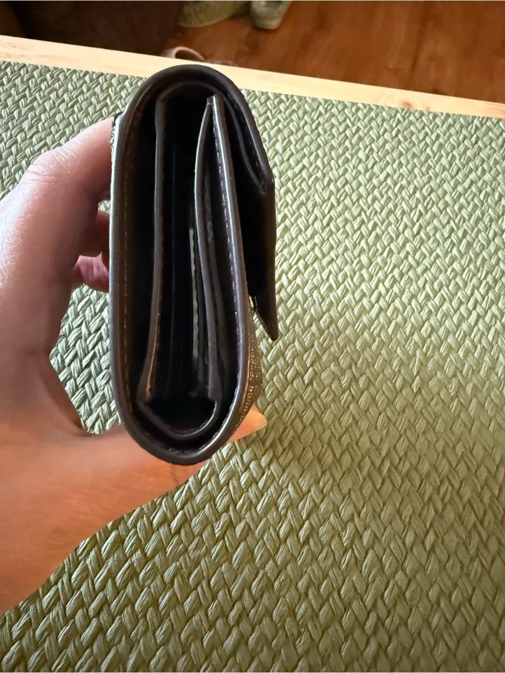 Michael Kors Brown MK Logo Wallet with Gold Flap